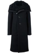 Dsquared2 'hikaru' Coat, Women's, Size: 42, Black, Sheep Skin/shearling/polyamide/polyester/virgin Wool