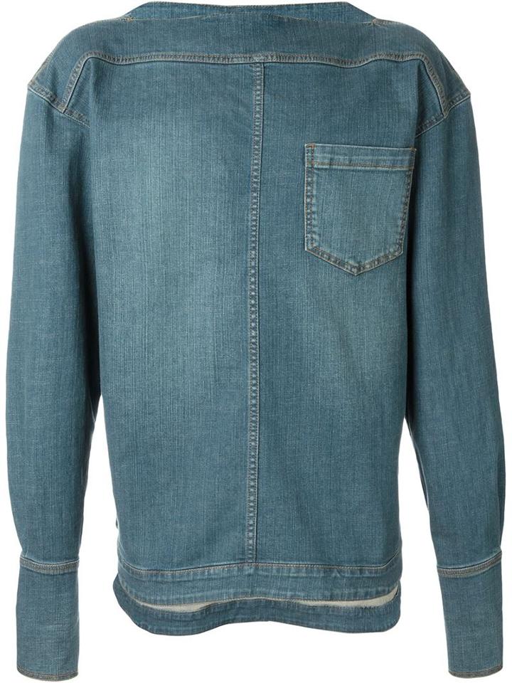 Juun.j Boat Neck Denim Shirt
