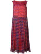 Aspesi Geometric Print Maxi Dress - Red