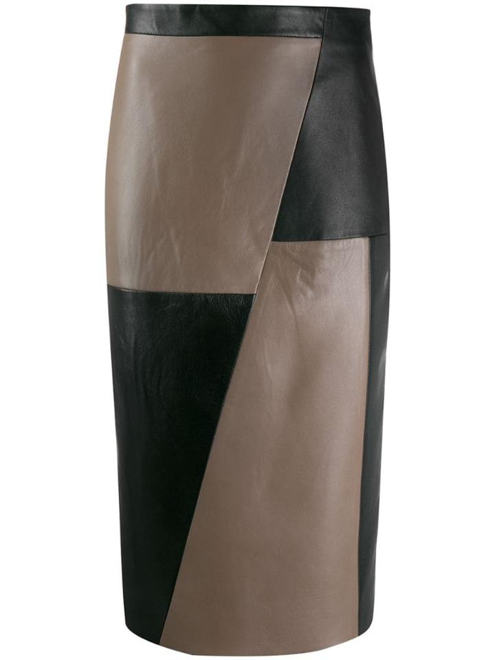 Eudon Choi Panelled Leather Skirt - Black