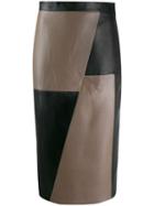 Eudon Choi Panelled Leather Skirt - Black
