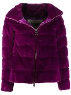 Herno Quilted Faux-fur Jacket - Purple