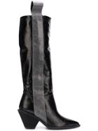 Paloma Barceló Pointed Knee High Boots - Black
