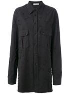 Faith Connexion - Embellished Shirt Jacket - Women - Cotton/polyester/spandex/elastane/glass - S, Black, Cotton/polyester/spandex/elastane/glass