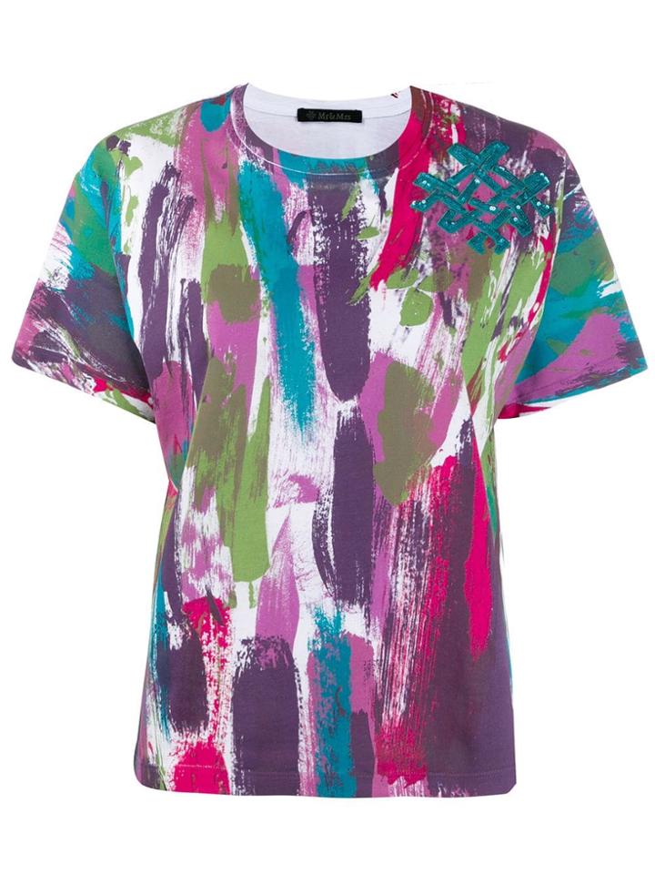 Mr & Mrs Italy Abstract Print T-shirt - Purple