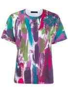 Mr & Mrs Italy Abstract Print T-shirt - Purple