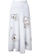 Adam Lippes Intarsia-knit Skirt - Blue