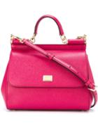 Dolce & Gabbana Medium 'sicily' Tote, Women's, Pink/purple, Leather