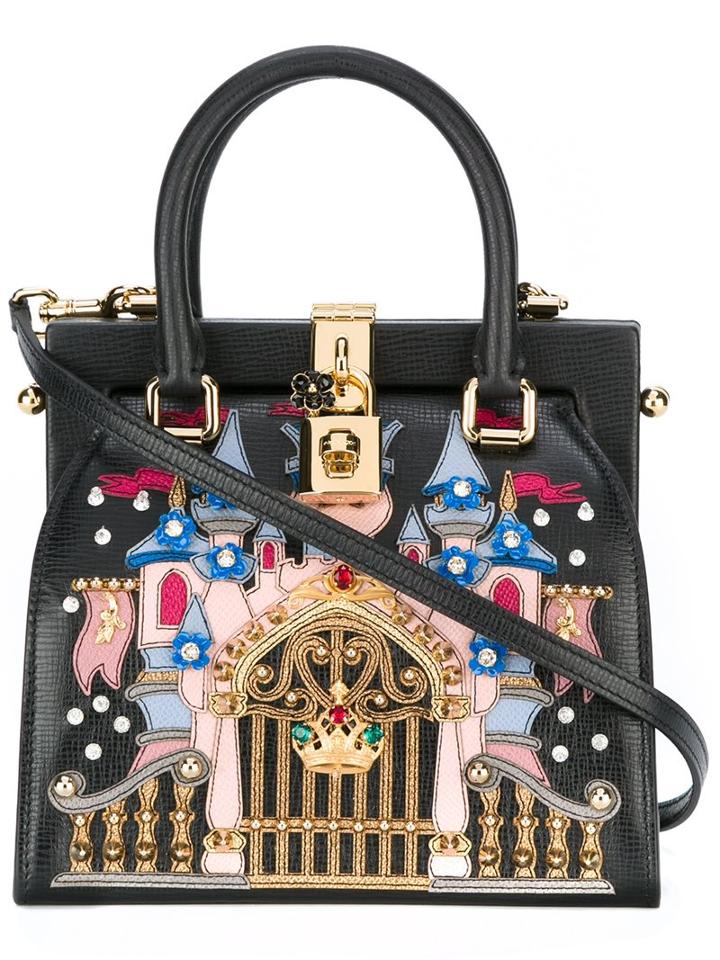 Dolce & Gabbana Castle Patch Tote, Women's, Black