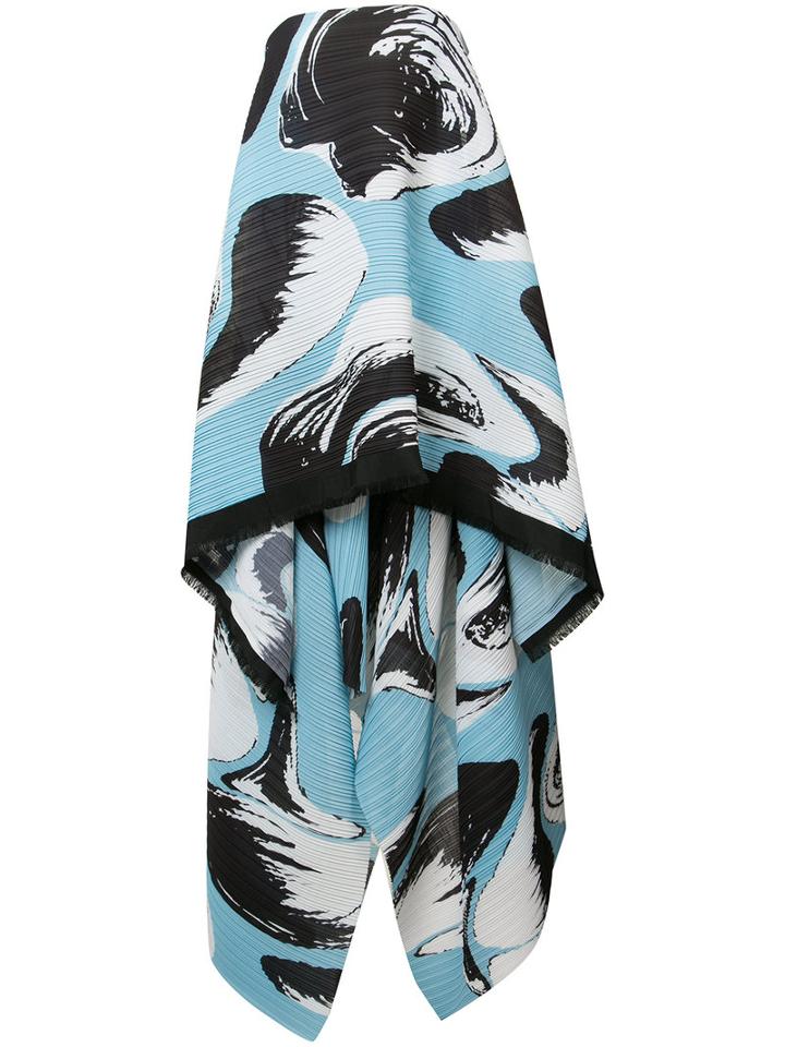 Solace Wedge Wood Print Dress, Women's, Size: 8, Blue, Polyester
