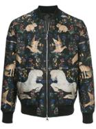 Alexander Mcqueen Jacquard Bomber Jacket - Black