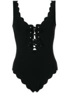 Marysia Lace-up Detail Swimsuit - Black