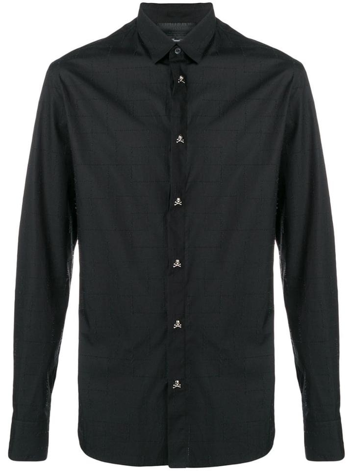 Philipp Plein Stitched Detail Shirt - Black