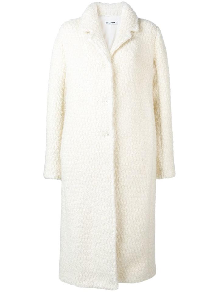 Jil Sander Single Breasted Coat - White