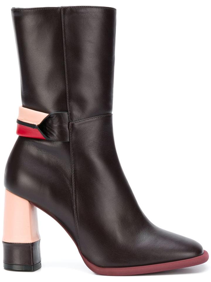 Paloma Barceló Block Heel Boots - Pink & Purple