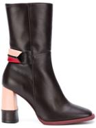 Paloma Barceló Block Heel Boots - Pink & Purple