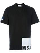 Msgm Logo Print T-shirt, Size: Small, Black, Cotton