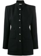 Alessandra Rich Button-up Military Jacket - Black