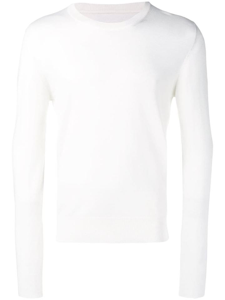 Maison Margiela Elbow Patch Detail Jumper - White