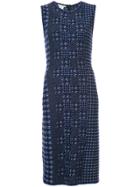 Oscar De La Renta Embroidered Dress - Blue