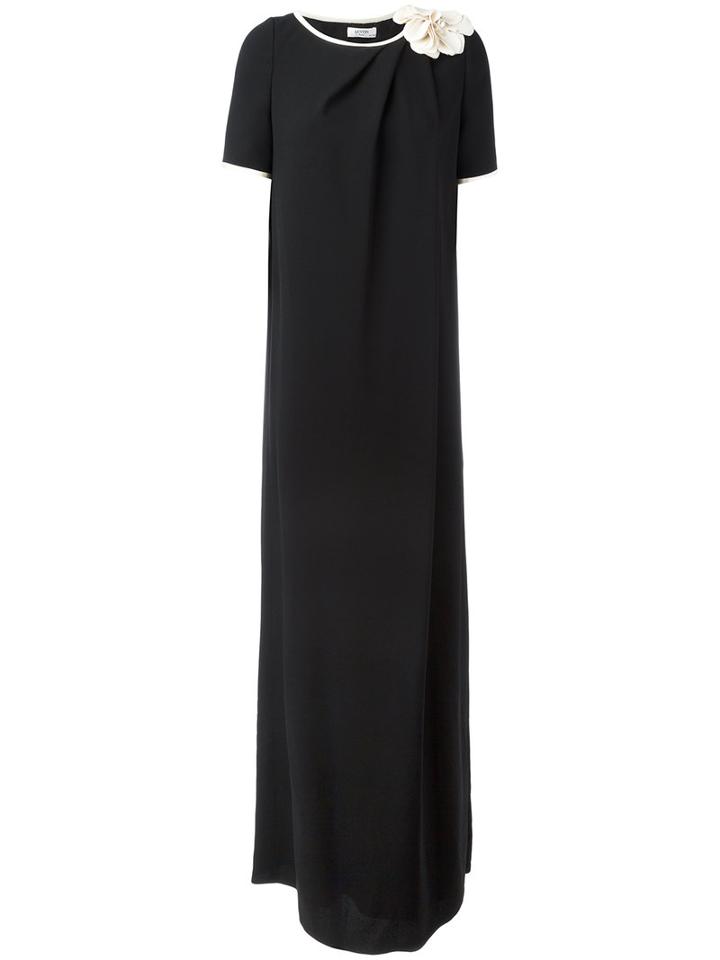 Lanvin Embellished Shoulder Dress, Women's, Size: 34, Black, Viscose/acetate/silk
