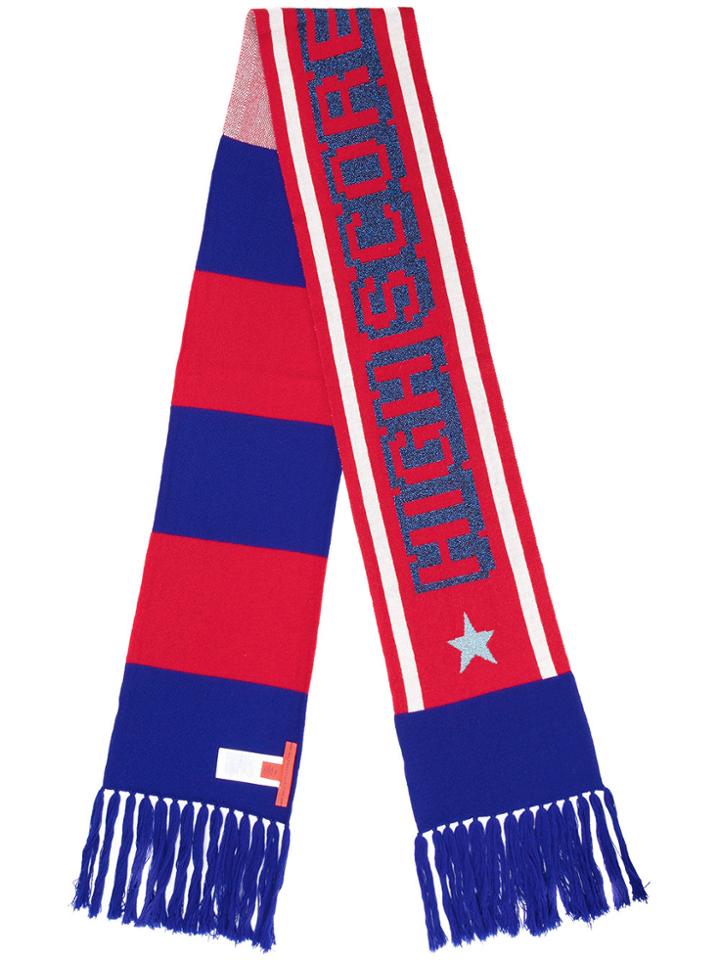 Hilfiger Collection Mascot Striped Long Scarf - Red
