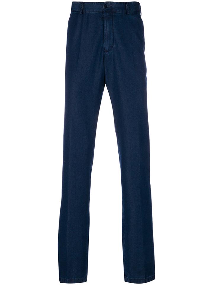 Paul & Shark Straight Leg Trousers - Blue