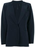 Norma Kamali - Pewter Blazer - Women - Polyester/spandex/elastane - M, Women's, Blue, Polyester/spandex/elastane