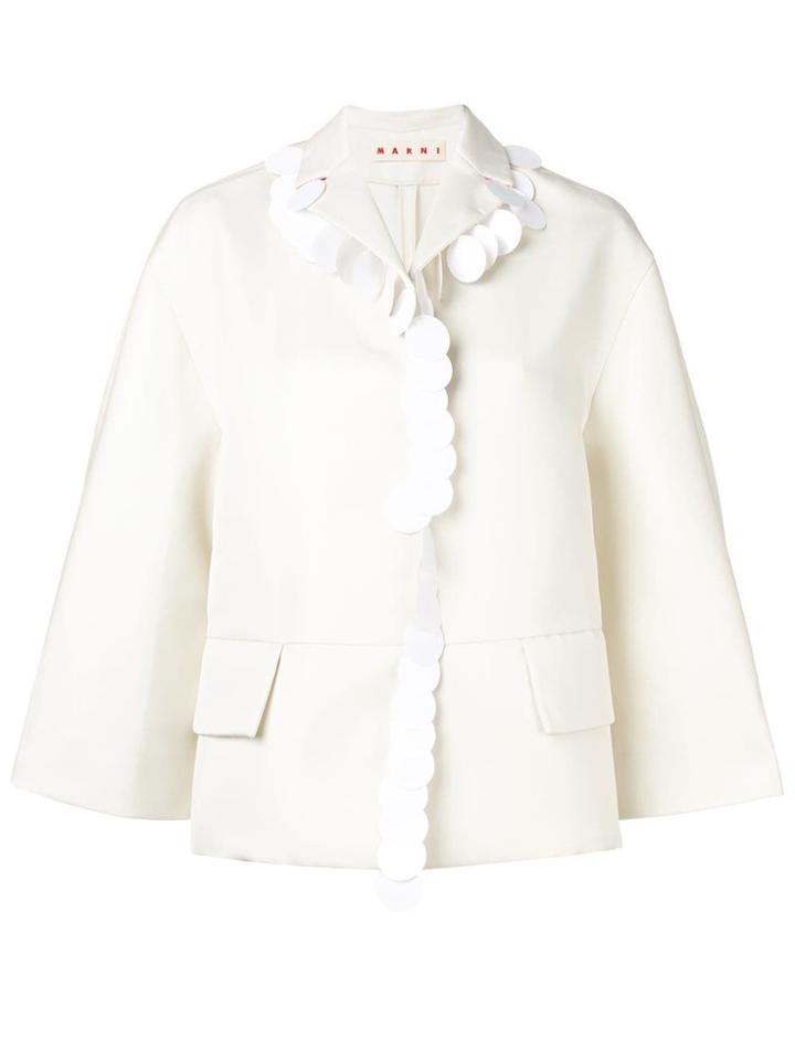 Marni Pailette Trim Jacket - White