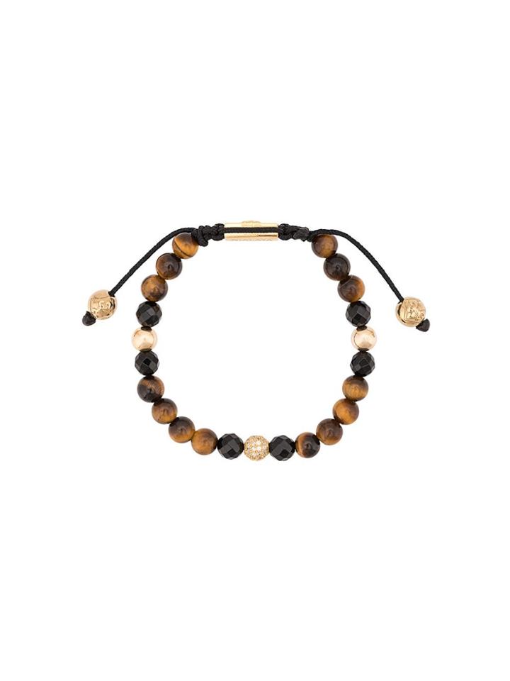 Nialaya Jewelry Faceted Stone Bracelet - Brown