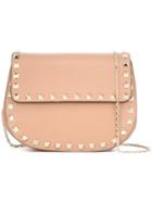 Valentino 'rockstud' Foldover Shoulder Bag, Women's, Nude/neutrals