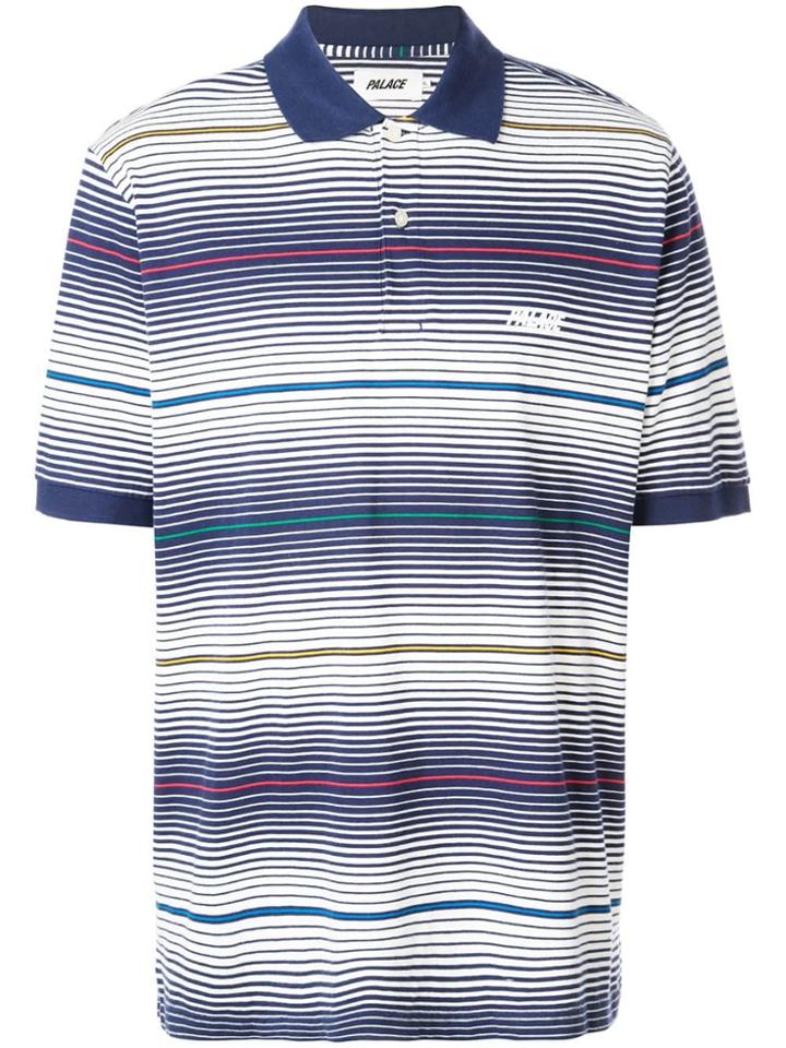 Palace Striped Polo Shirt - Blue