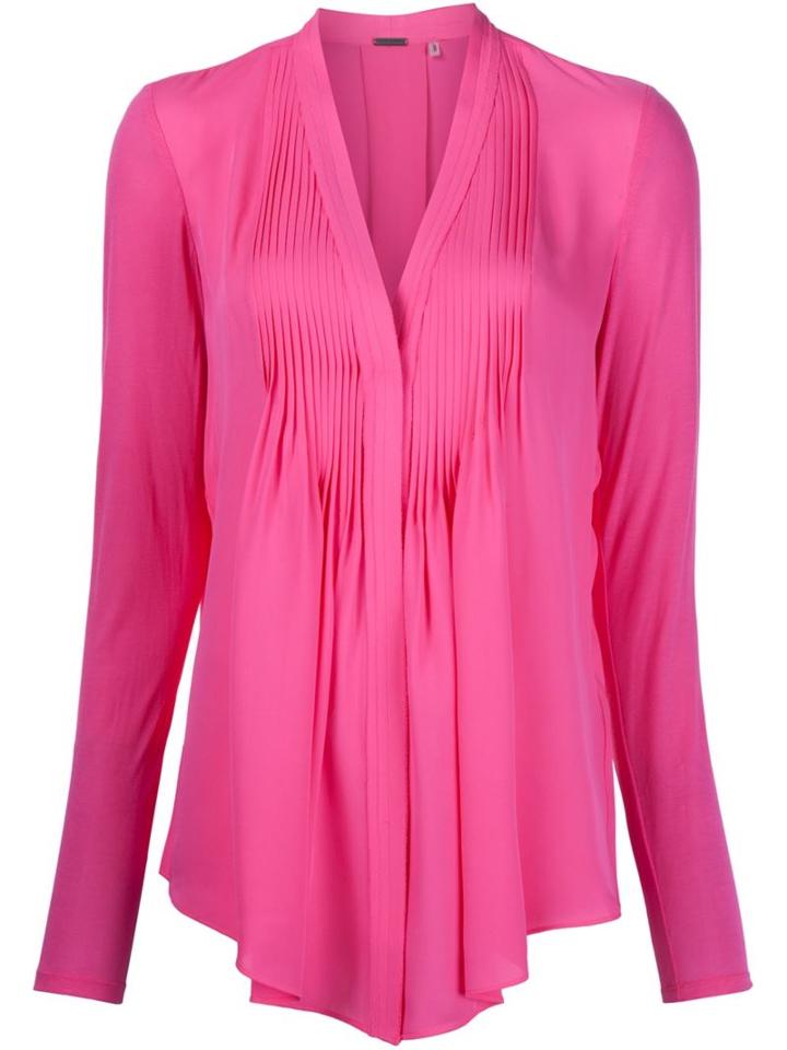 Elie Tahari Chelsea Girl Blouse, Size: M, Pink/purple, Silk