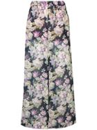 Semicouture Floral Print Trousers - Blue
