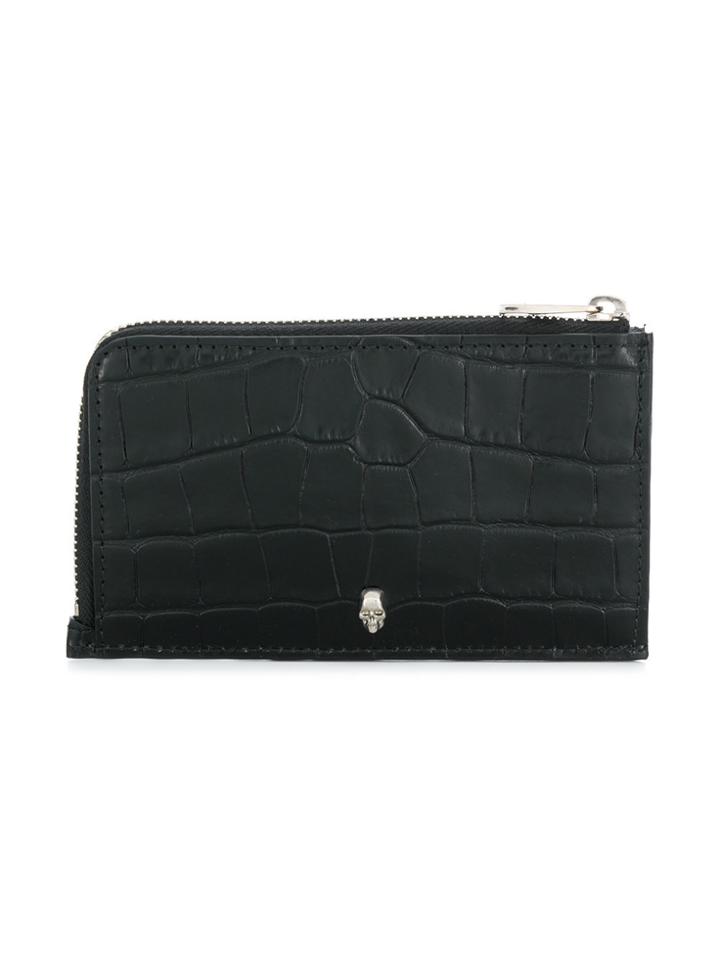 Alexander Mcqueen Zipped Wallet - Black