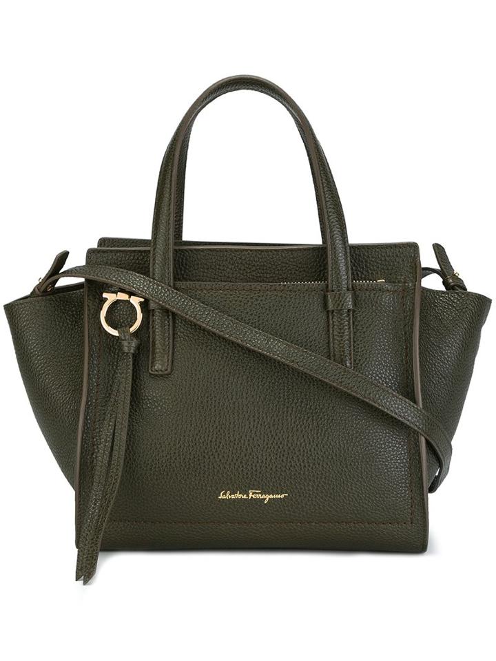 Salvatore Ferragamo Small 'amy' Tote, Women's, Green