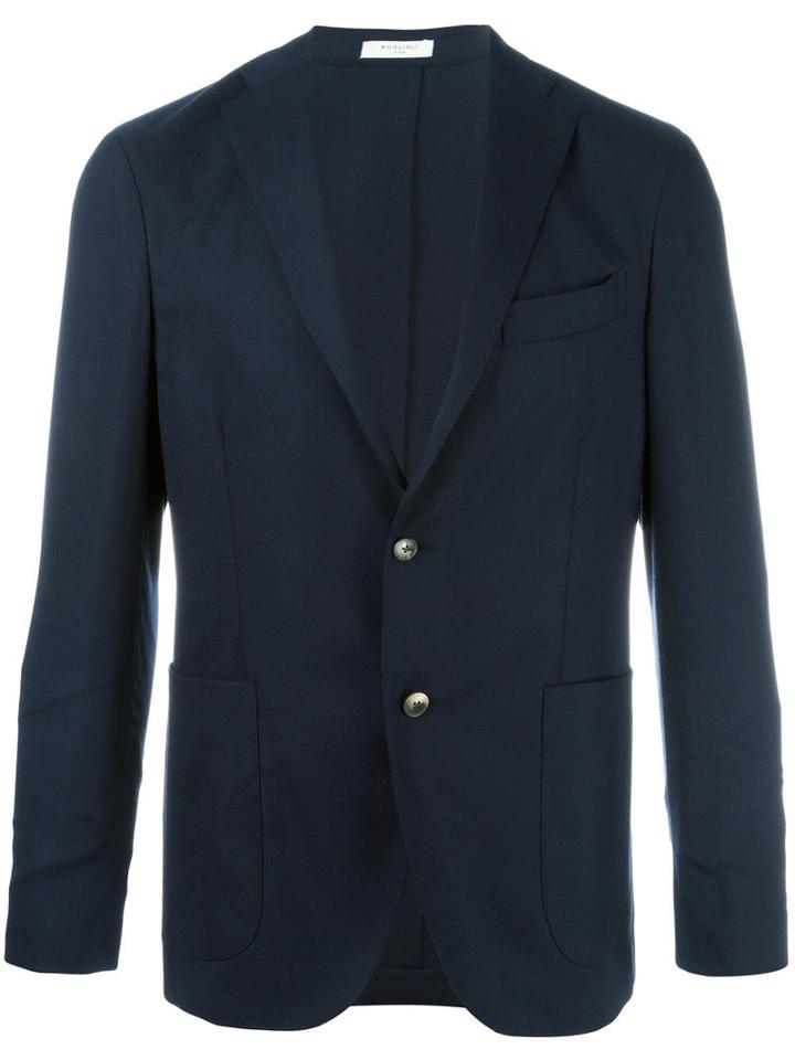 Boglioli Two Button Blazer, Size: 54, Blue, Wool/acetate/cupro