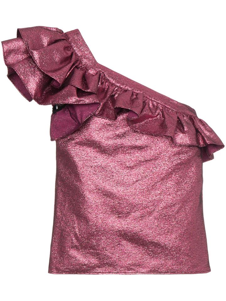 Philosophy Di Lorenzo Serafini One Shoulder Ruffled Top - Pink &