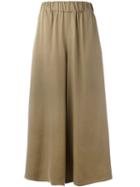 Dusan - Cropped Palazzo Pants - Women - Silk - S, Nude/neutrals, Silk