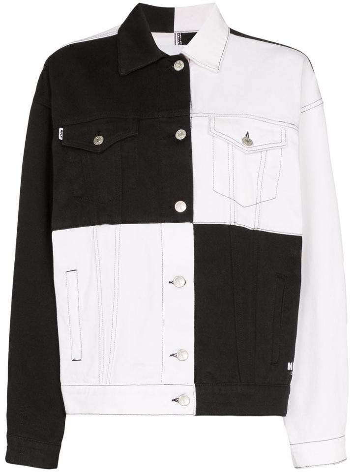 Msgm Two-tone Denim Jacket - Black