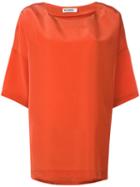 Jil Sander - Three-quarters Sleeve Blouse - Women - Silk/polyester/viscose - 36, Yellow/orange, Silk/polyester/viscose