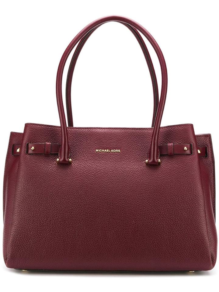 Michael Michael Kors Square Shaped Tote Bag - Red