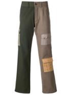 Gosha Rubchinskiy Bi-colour Cargo Trousers - Green
