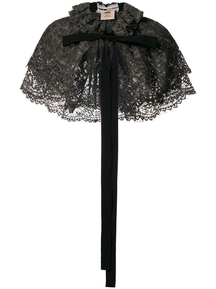 Uma Wang Lace-embroidered Cape - Brown