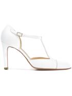 Antonio Barbato Pointed Ankle Strap Pumps - White