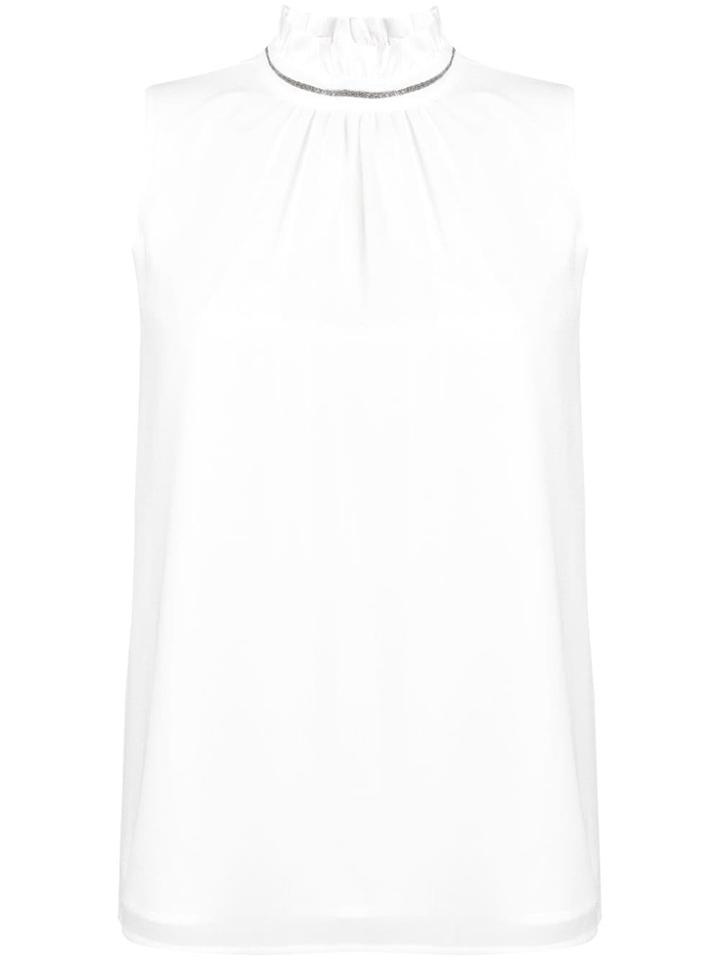 Dkny High Neck Blouse - White