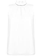 Dkny High Neck Blouse - White