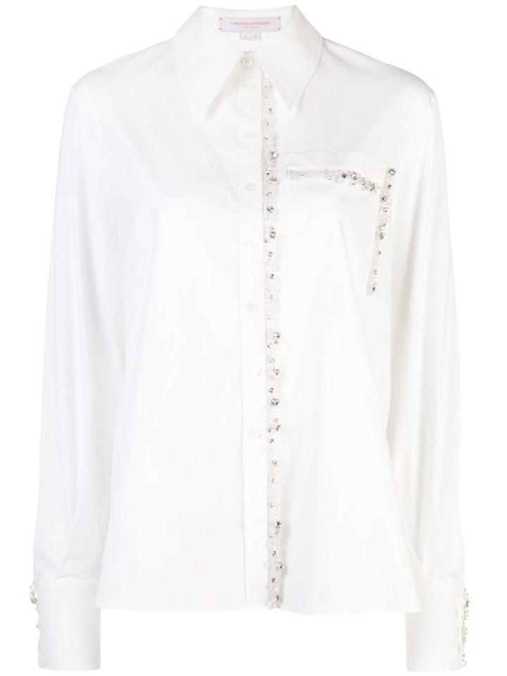 Carolina Herrera Beaded Shirt - White