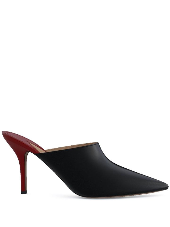 Paul Andrew Certosa Point Toe Mule 85 - Black
