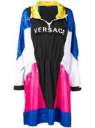Versace Colour-block Hooded Jacket - Blue